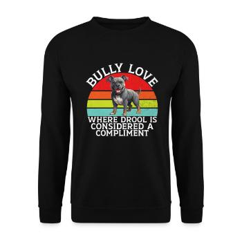 American Bully Gifts - Unisex Sweatshirt - black - Front - Alina (178cm) & Michal (187cm)