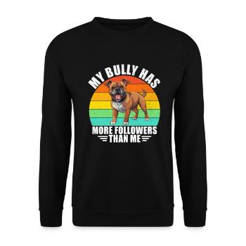 American Bully Gifts - Unisex Sweatshirt - black - Front - Alina (178cm) & Michal (187cm)
