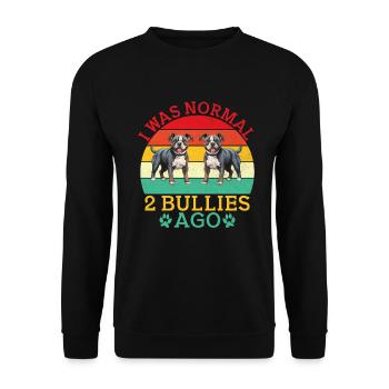 American Bully Gifts - Unisex Pullover - Schwarz - Vorne - Alina (178cm) & Michal (187cm)