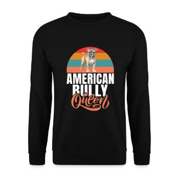 American Bully Gifts - Unisex Pullover - Schwarz - Vorne - Alina (178cm) & Michal (187cm)
