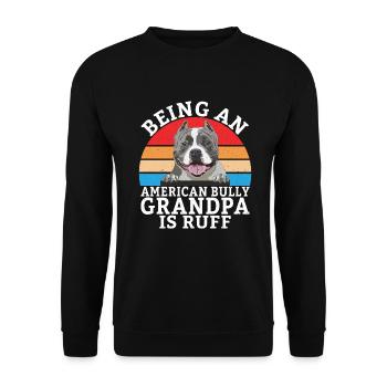 American Bully Gifts - Unisex Sweatshirt - black - Front - Alina (178cm) & Michal (187cm)