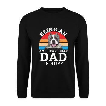 American Bully Gifts - Unisex Sweatshirt - black - Front - Alina (178cm) & Michal (187cm)
