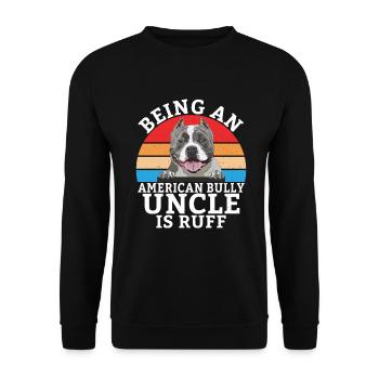 American Bully Gifts - Unisex Pullover - Schwarz - Vorne - Alina (178cm) & Michal (187cm)