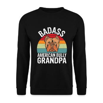 American Bully Gifts - Unisex Sweatshirt - black - Front - Alina (178cm) & Michal (187cm)