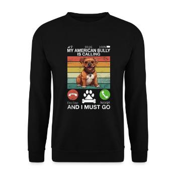 American Bully Gifts - Unisex Pullover - Schwarz - Vorne - Alina (178cm) & Michal (187cm)