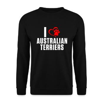 Australian Terrier Gifts - Unisex Sweatshirt - black - Front - Alina (178cm) & Michal (187cm)