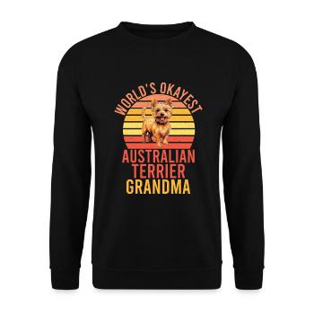 Australian Terrier Gifts - Unisex Sweatshirt - black - Front - Alina (178cm) & Michal (187cm)