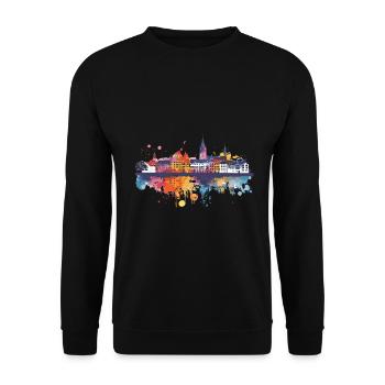 Starnberg - Unisex Pullover - Schwarz - Vorne - Alina (178cm) & Michal (187cm)
