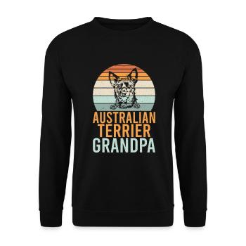 Australian Terrier Gifts - Unisex Pullover - Schwarz - Vorne - Alina (178cm) & Michal (187cm)