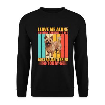 Australian Terrier Gifts - Unisex Pullover - Schwarz - Vorne - Alina (178cm) & Michal (187cm)
