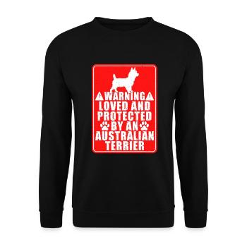Australian Terrier Gifts - Unisex Pullover - Schwarz - Vorne - Alina (178cm) & Michal (187cm)