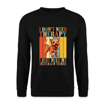 Australian Terrier Gifts - Unisex Sweatshirt - black - Front - Alina (178cm) & Michal (187cm)