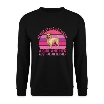 Australian Terrier Gifts - Unisex Pullover - Schwarz - Vorne - Alina (178cm) & Michal (187cm)