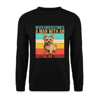 Australian Terrier Gifts - Unisex Pullover - Schwarz - Vorne - Alina (178cm) & Michal (187cm)
