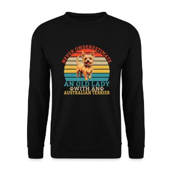 Cadeaux pour terrier australien - Sweat-shirt Unisexe - noir - Devant - Alina (178cm) & Michal (187cm)
