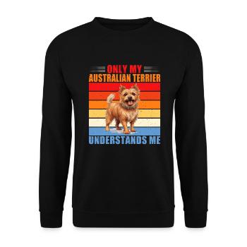 Australian Terrier Gifts - Unisex Sweatshirt - black - Front - Alina (178cm) & Michal (187cm)