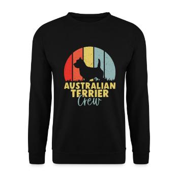 Australian Terrier Gifts - Unisex Sweatshirt - black - Front - Alina (178cm) & Michal (187cm)