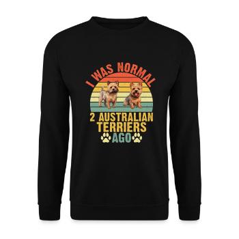 Australian Terrier Gifts - Unisex Sweatshirt - black - Front - Alina (178cm) & Michal (187cm)