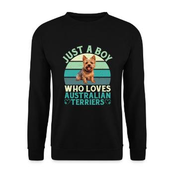 Cadeaux pour terrier australien - Sweat-shirt Unisexe - noir - Devant - Alina (178cm) & Michal (187cm)