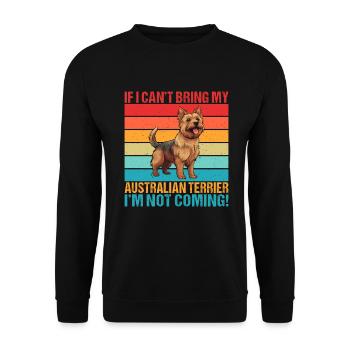 Australian Terrier Gifts - Unisex Sweatshirt - black - Front - Alina (178cm) & Michal (187cm)