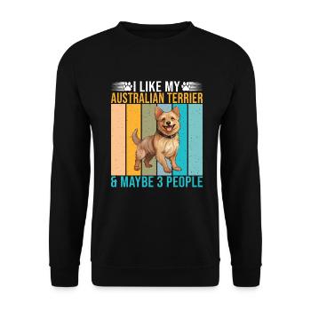 Cadeaux pour terrier australien - Sweat-shirt Unisexe - noir - Devant - Alina (178cm) & Michal (187cm)