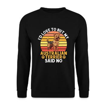Australian Terrier Gifts - Unisex Pullover - Schwarz - Vorne - Alina (178cm) & Michal (187cm)