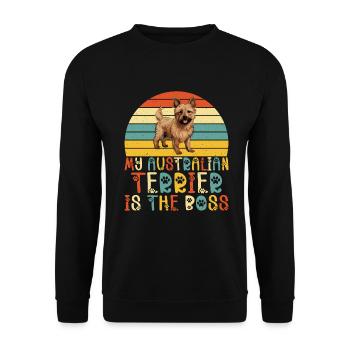 Australian Terrier Gifts - Unisex Pullover - Schwarz - Vorne - Alina (178cm) & Michal (187cm)