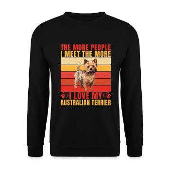 Cadeaux pour terrier australien - Sweat-shirt Unisexe - noir - Devant - Alina (178cm) & Michal (187cm)