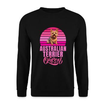 Australian Terrier Gifts - Unisex Sweatshirt - black - Front - Alina (178cm) & Michal (187cm)