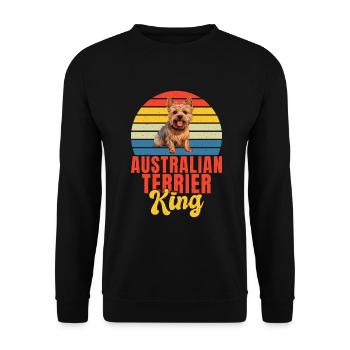 Australian Terrier Gifts - Unisex Pullover - Schwarz - Vorne - Alina (178cm) & Michal (187cm)