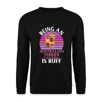 Australian Terrier Gifts - Unisex Sweatshirt - black - Front - Alina (178cm) & Michal (187cm)