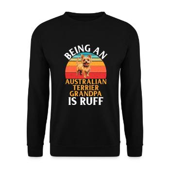 Australian Terrier Gifts - Unisex Sweatshirt - black - Front - Alina (178cm) & Michal (187cm)