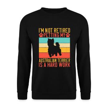 Australian Terrier Gifts - Unisex Sweatshirt - black - Front - Alina (178cm) & Michal (187cm)