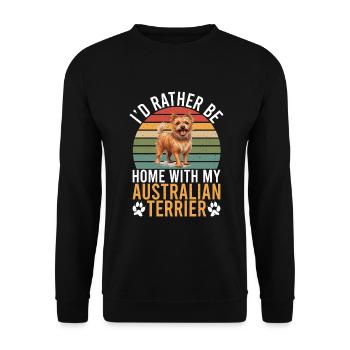 Australian Terrier Gifts - Unisex Pullover - Schwarz - Vorne - Alina (178cm) & Michal (187cm)