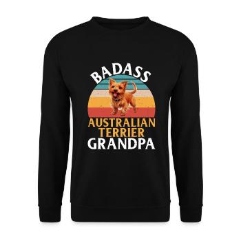 Australian Terrier Gifts - Unisex Sweatshirt - black - Front - Alina (178cm) & Michal (187cm)