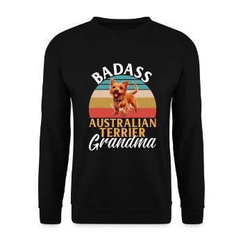 Australian Terrier Gifts - Unisex Sweatshirt - black - Front - Alina (178cm) & Michal (187cm)