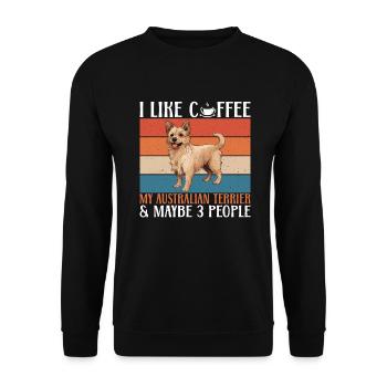 Australian Terrier Gifts - Unisex Sweatshirt - black - Front - Alina (178cm) & Michal (187cm)