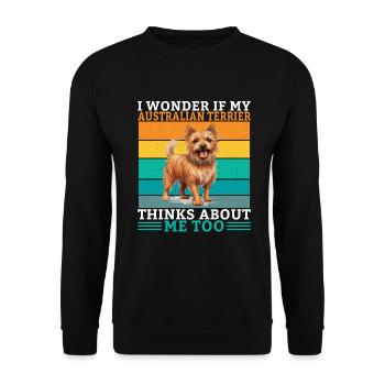 Cadeaux pour terrier australien - Sweat-shirt Unisexe - noir - Devant - Alina (178cm) & Michal (187cm)