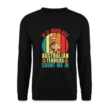 Australian Terrier Gifts - Unisex Pullover - Schwarz - Vorne - Alina (178cm) & Michal (187cm)