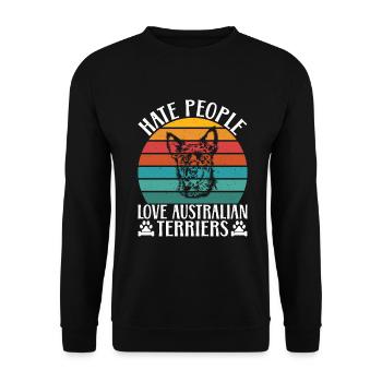 Cadeaux pour terrier australien - Sweat-shirt Unisexe - noir - Devant - Alina (178cm) & Michal (187cm)