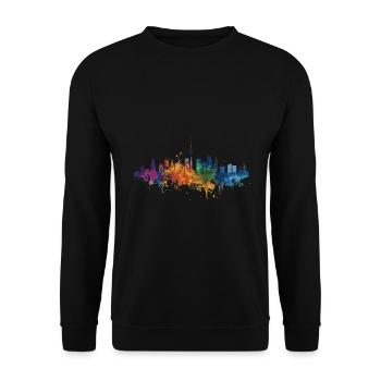 Palme - Sweat-shirt Unisexe - noir - Devant - Alina (178cm) & Michal (187cm)
