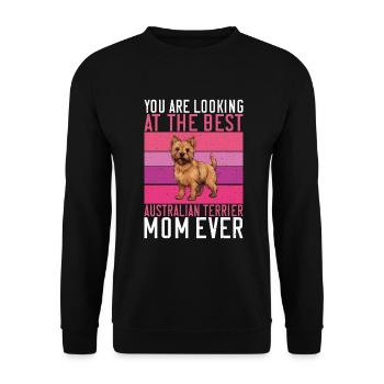 Australian Terrier Gifts - Unisex Sweatshirt - black - Front - Alina (178cm) & Michal (187cm)