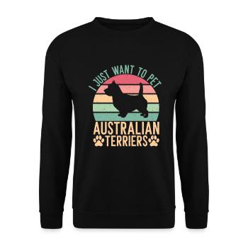 Cadeaux pour terrier australien - Sweat-shirt Unisexe - noir - Devant - Alina (178cm) & Michal (187cm)