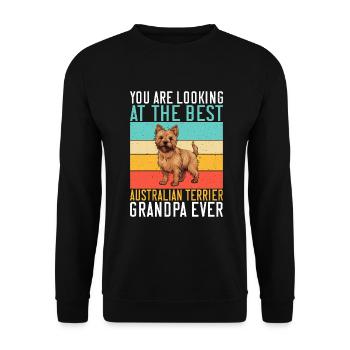 Australian Terrier Gifts - Unisex Sweatshirt - black - Front - Alina (178cm) & Michal (187cm)