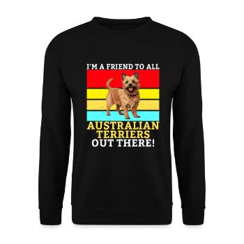Cadeaux pour terrier australien - Sweat-shirt Unisexe - noir - Devant - Alina (178cm) & Michal (187cm)