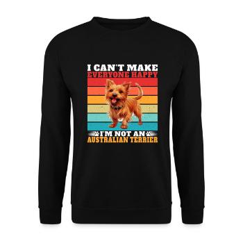 Australian Terrier Gifts - Unisex Sweatshirt - black - Front - Alina (178cm) & Michal (187cm)