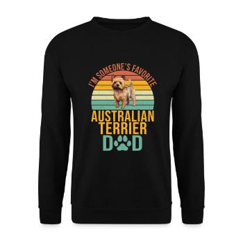 Australian Terrier Gifts - Unisex Sweatshirt - black - Front - Alina (178cm) & Michal (187cm)