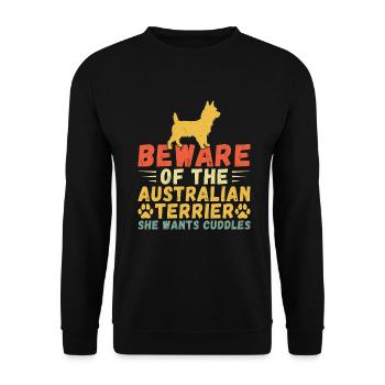 Cadeaux pour terrier australien - Sweat-shirt Unisexe - noir - Devant - Alina (178cm) & Michal (187cm)
