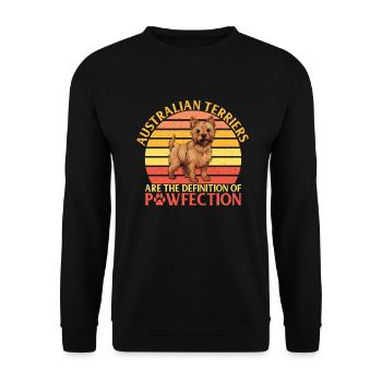 Australian Terrier Gifts - Unisex Sweatshirt - black - Front - Alina (178cm) & Michal (187cm)