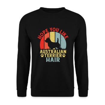 Australian Terrier Gifts - Unisex Pullover - Schwarz - Vorne - Alina (178cm) & Michal (187cm)